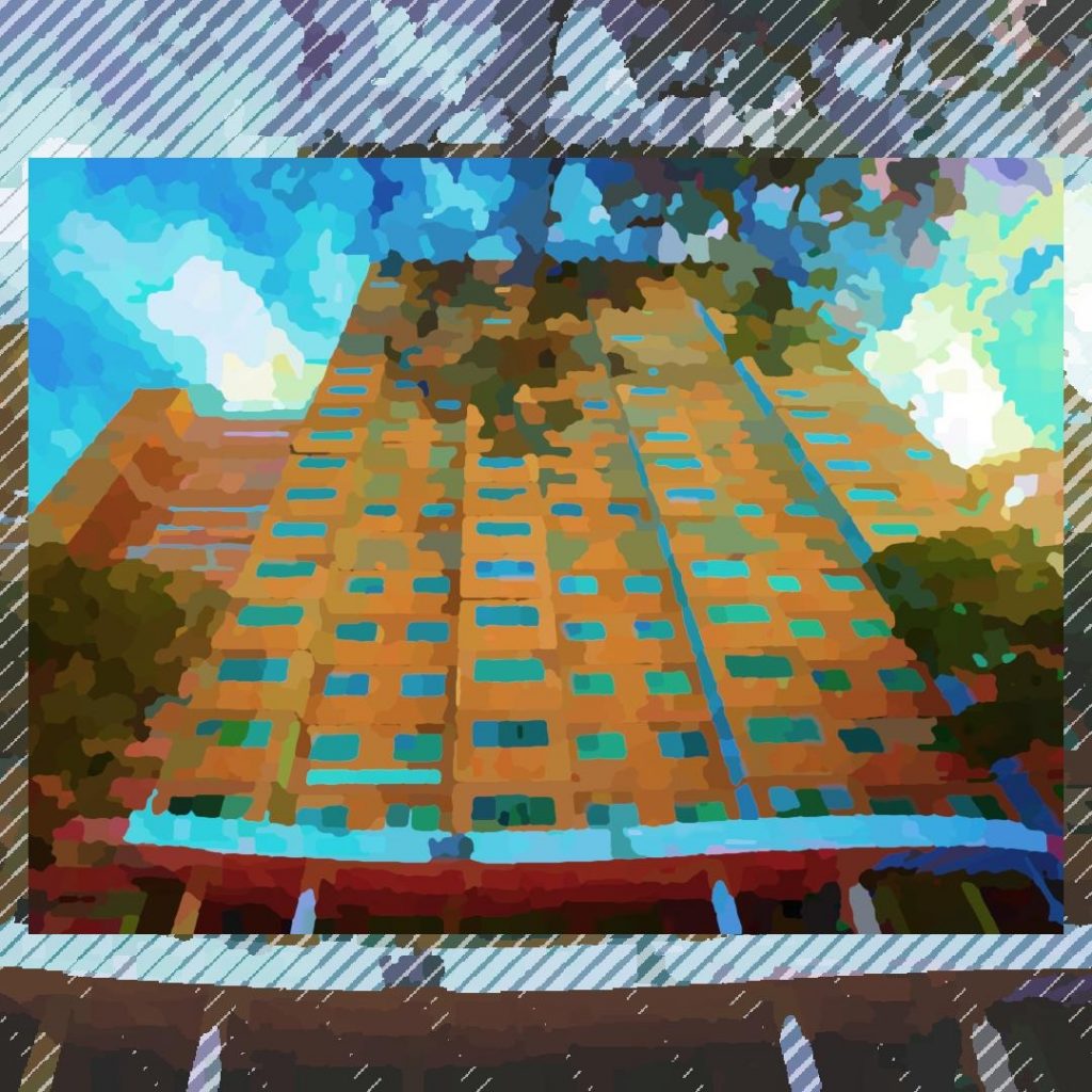 stylised image of a public housing tower